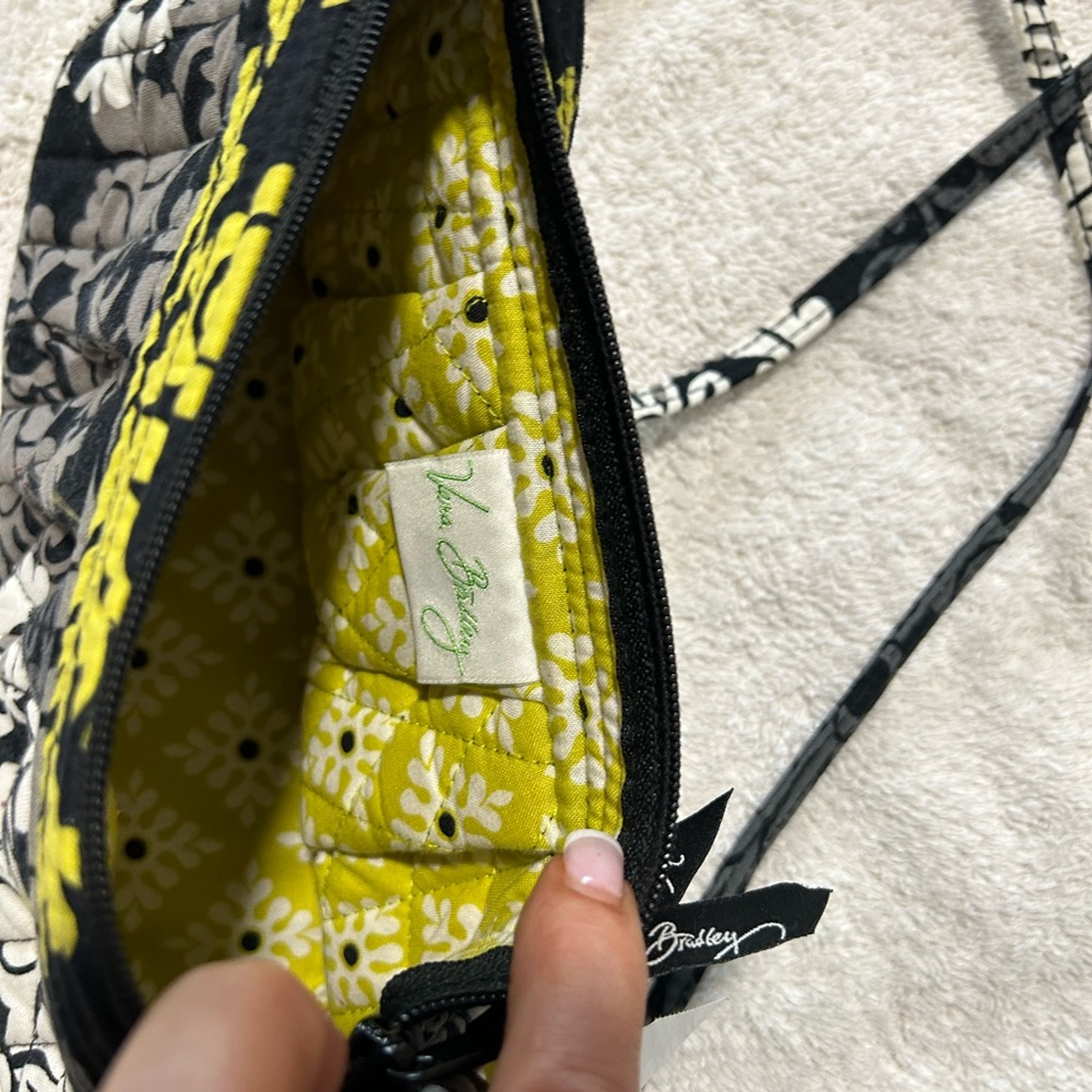 Vera Bradley Baroque Purse Colors: Yellow Black Gray.